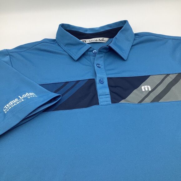 Travis Mathew Mens Short Sleeve Golf Polo Blue Size Medium - Picture 4 of 8